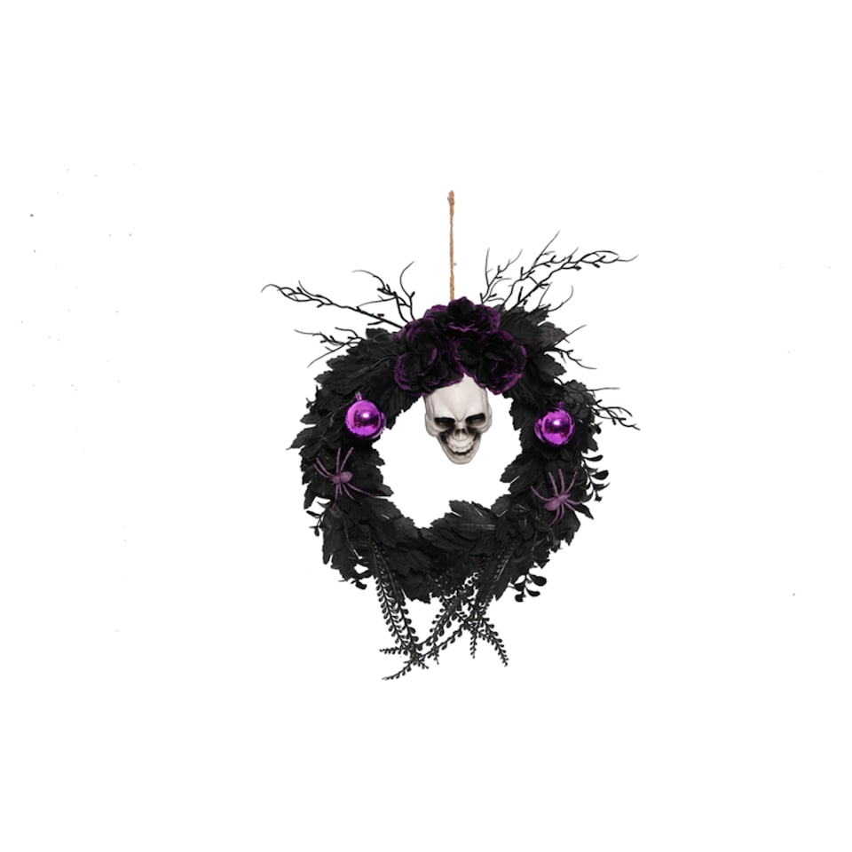 Tesco Black Skull Wreath