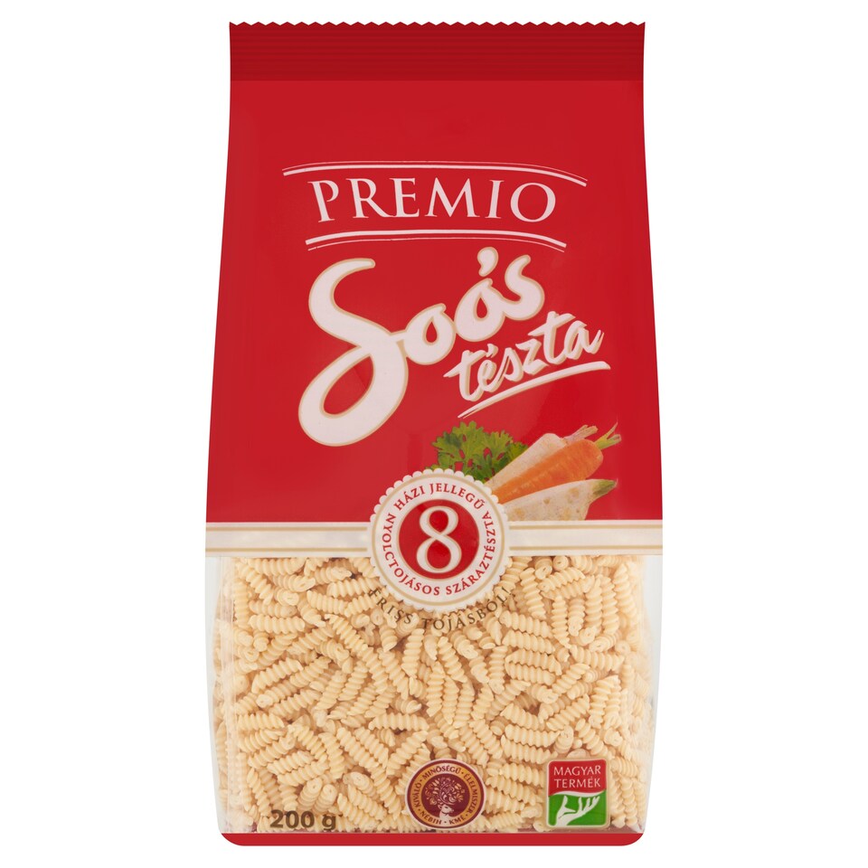 Soós Premio csiga házi jellegű nyolctojásos száraztészta 200 g