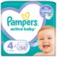 Obrázek 1 pro produkt Pampers Active Baby, Velikost 4, 58 Plenky, 9kg-14kg