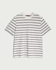image 4 of The F&F Edit Linen Rich Striped T-Shirt in Ecru