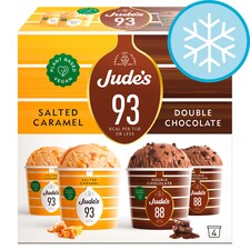 Jude's Plant-Based Salted Caramel & Chocolate Ice Cream 4X85ml