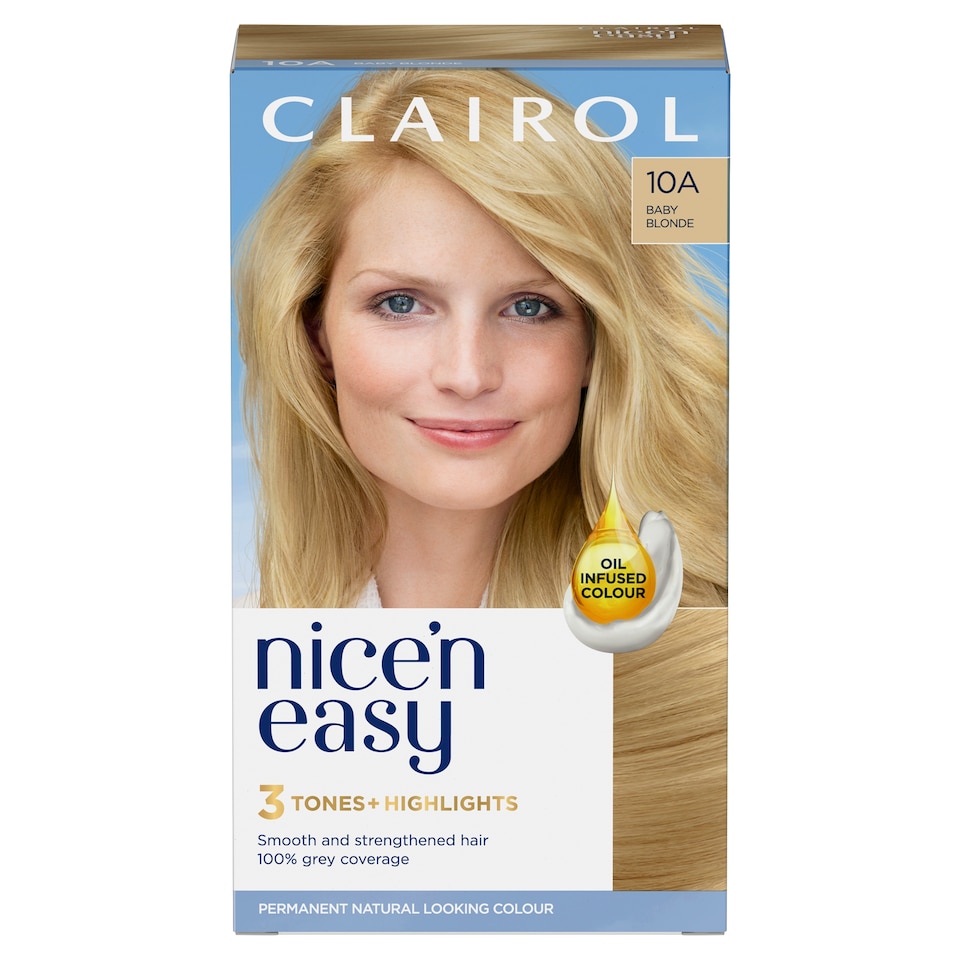 image 1 of Clairol Nice ‘N Easy Baby Blonde 10A Hair Dye