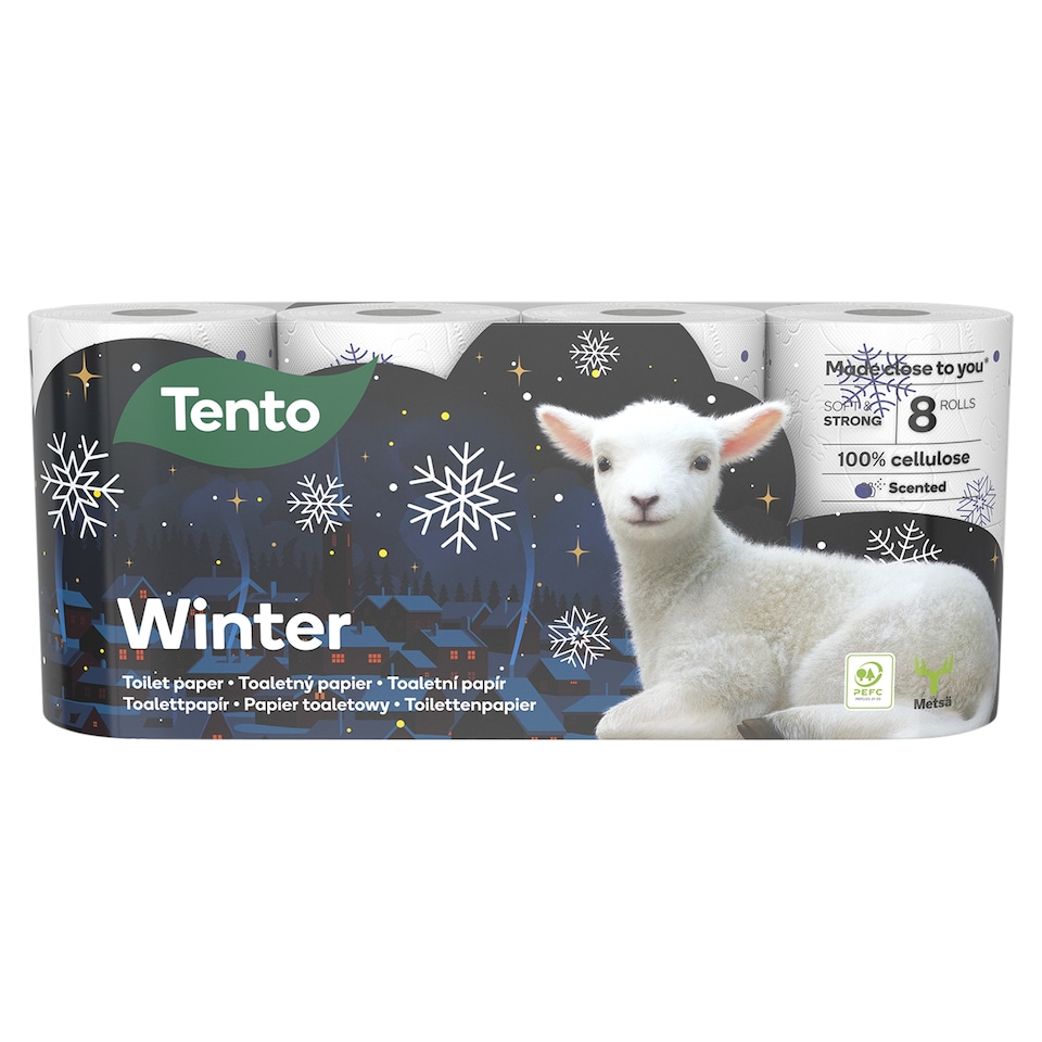Tento Winter toaletní papír 8 vrstev 8 rolek