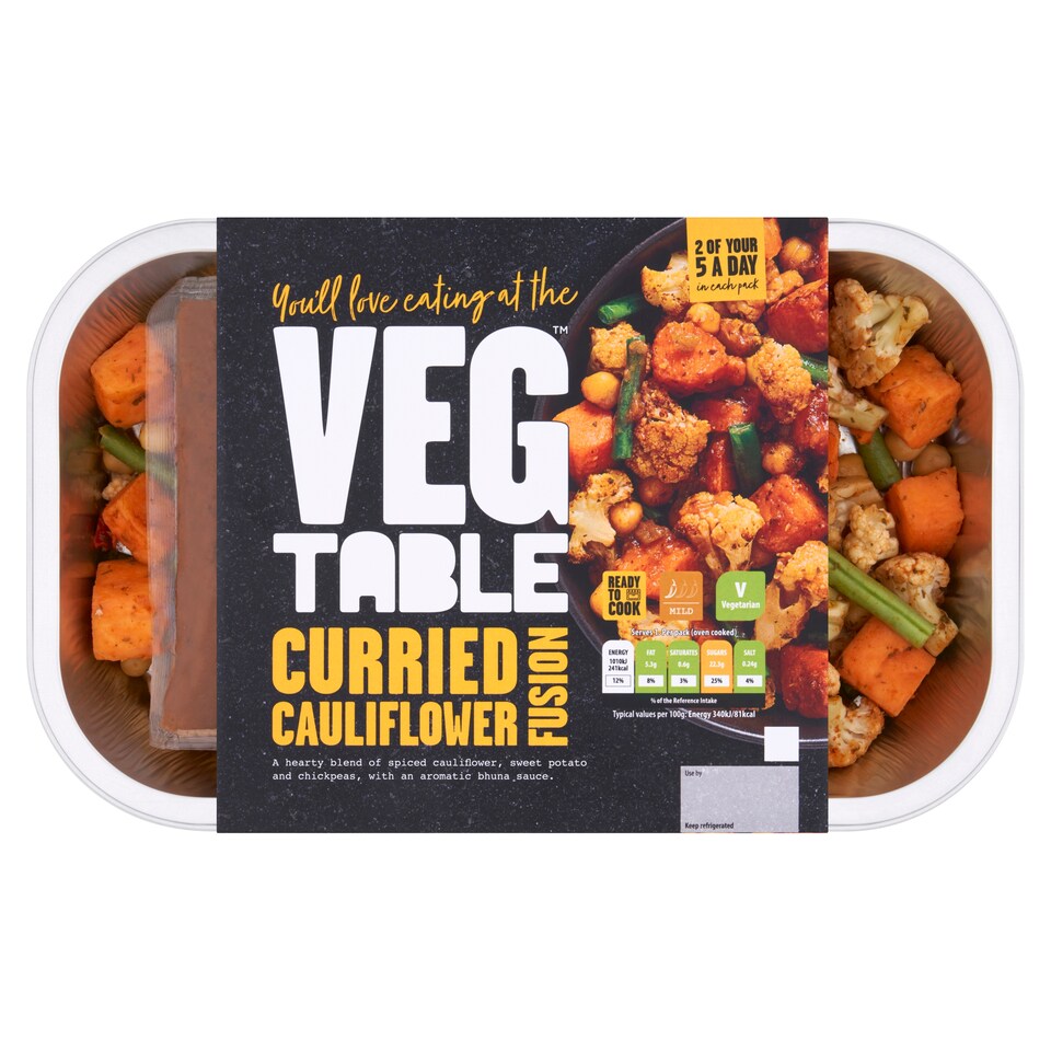 VEG TABLE Curried Cauliflower Meal 400g