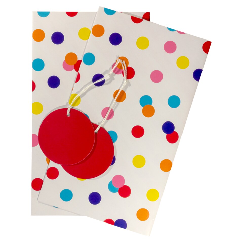 Tesco Multicoloured Spot 2 Sheet 2 Tags