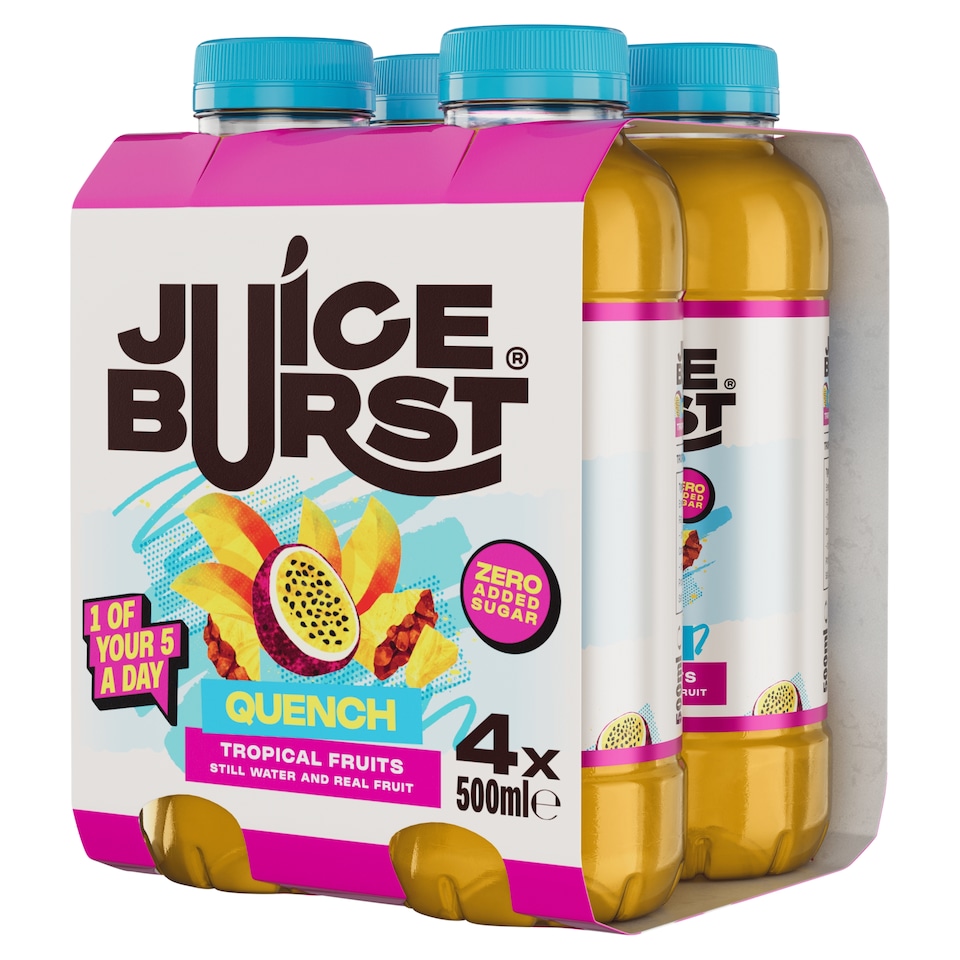 Juice Burst Quench Tropical Fruits 4x500ML