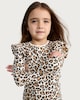 image 1 of F&F Girls 2-Pack Cotton Rich Ribbed Ruffle Detail Long Sleeved Tops in Multi Brown