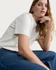 image 1 of F&F Pure Cotton Heavyweight Crew Neck T-Shirt in Cream