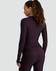image 3 of Rise by Zara McDermott Ribbed Long Sleeved Pyjama Top in Purple