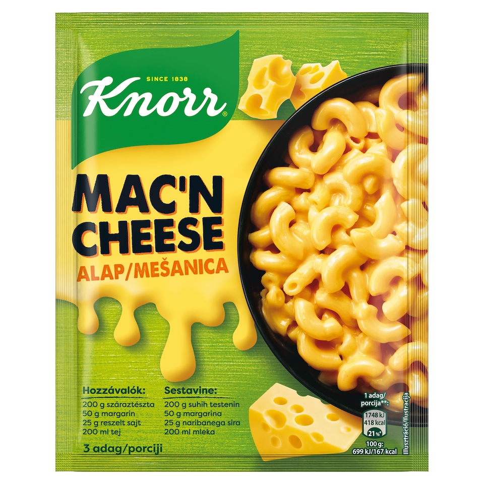 Knorr Mac'n Cheese sajtszószos tészta alap 33 g