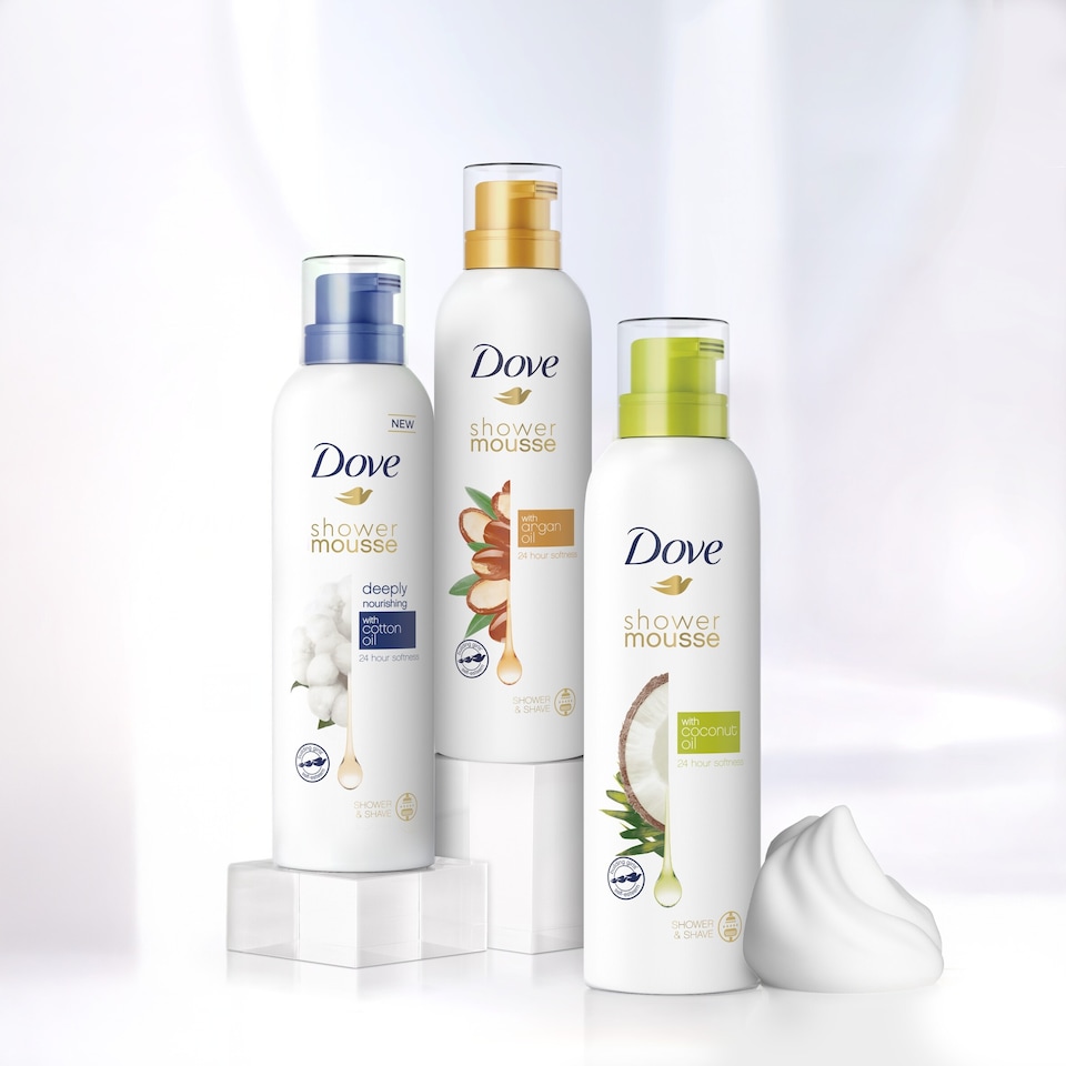 image 1 of Dove Shower Mousse Coconut Oil 200Ml