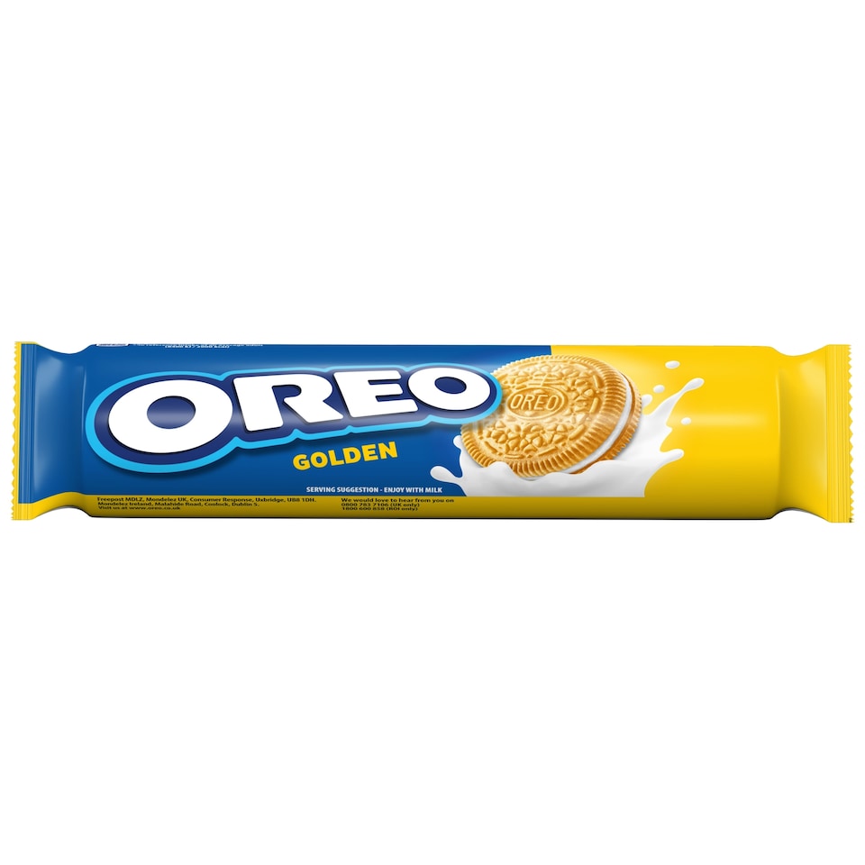 image 1 of OREO Golden Cookie Sandwich Biscuits 154g