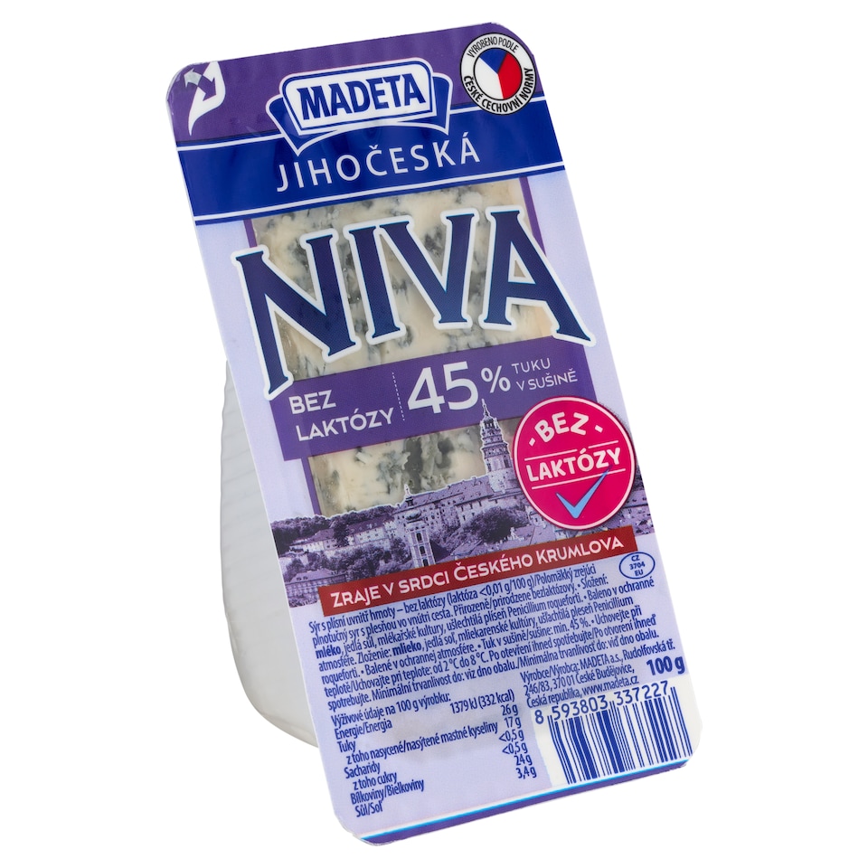 image 1 of Madeta South Bohemian Lactose-Free Niva 45 % 100g