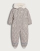image 4 of F&F Girls Leopard Print Faux Fur Hooded Waterproof Snowsuit in Multi Brown