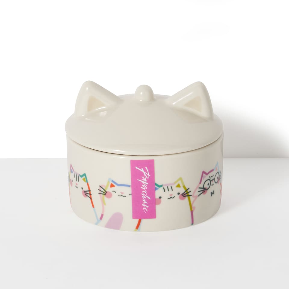 image 1 of Paperchase Terrazzo Cats Ceramic Trinket Dish
