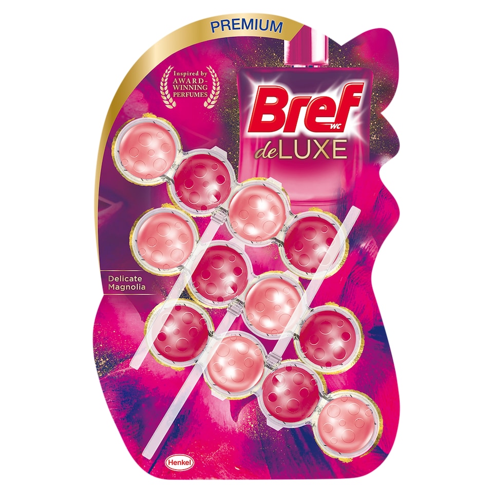 image 1 of Bref Deluxe Delicate Magnolia Toilet Block 3 x 50 g
