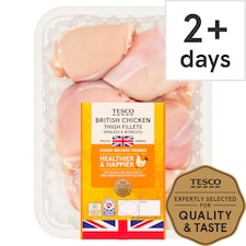 Tesco Chicken Thigh Fillets Skinless & Boneless 600G