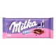 obrázok 1 z Milka čokoláda Oreo s kúskami kakaových sušienok v mliečnej čokoláde s jahodovou príchuťou 92 g