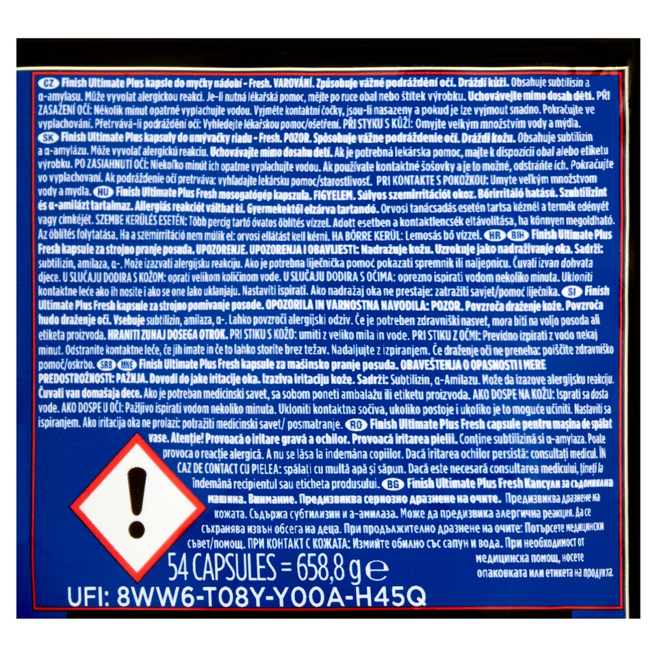 Obrázek 1 pro produkt Finish Ultimate Plus kapsle do myčky nádobí - Fresh 54 ks