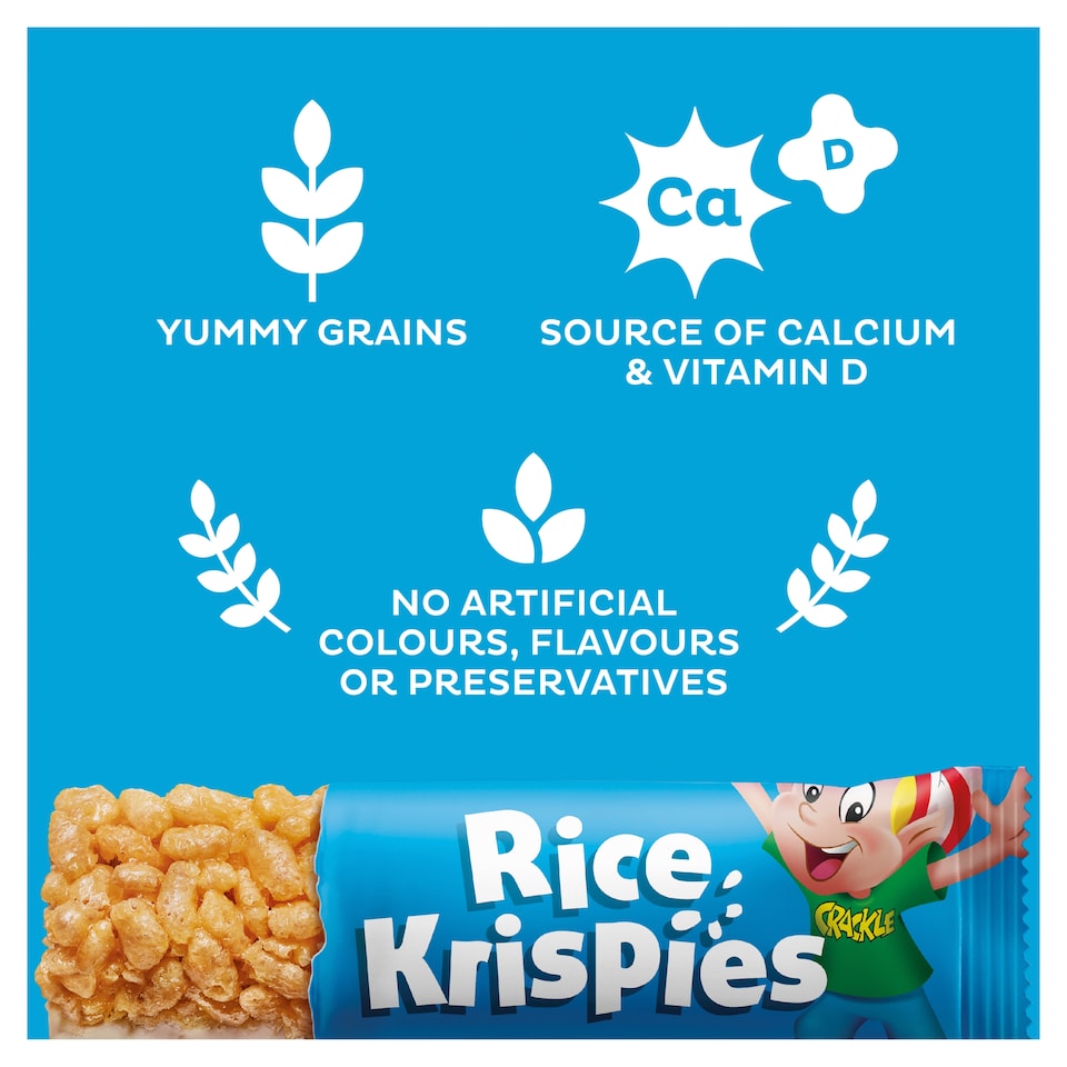 image 1 of Kellogg's Rice Krispies Milk Cereal Bars Multipack, 6x20g
