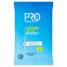 Tesco Pro Formula Anti Bacterial Handwipes X15