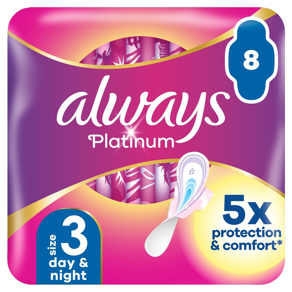 image 1 of Always Platinum Night Time Size 3 S/Twls With Wings 8