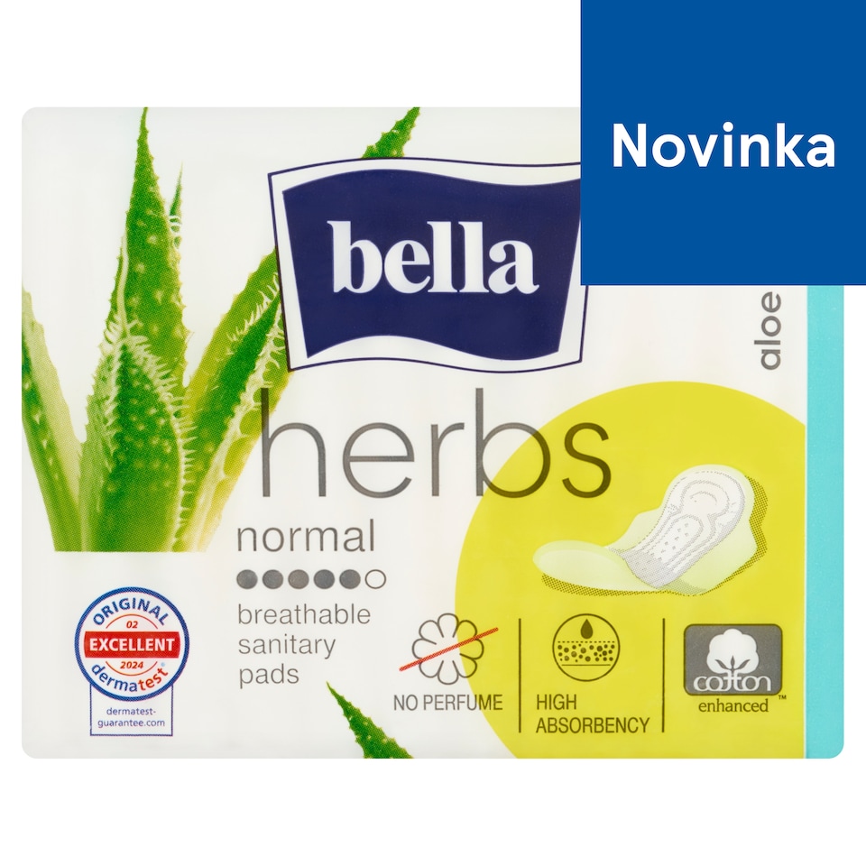 Bella Herbs Aloe Vera Normal Unscented Sanitary Pads 12 pcs