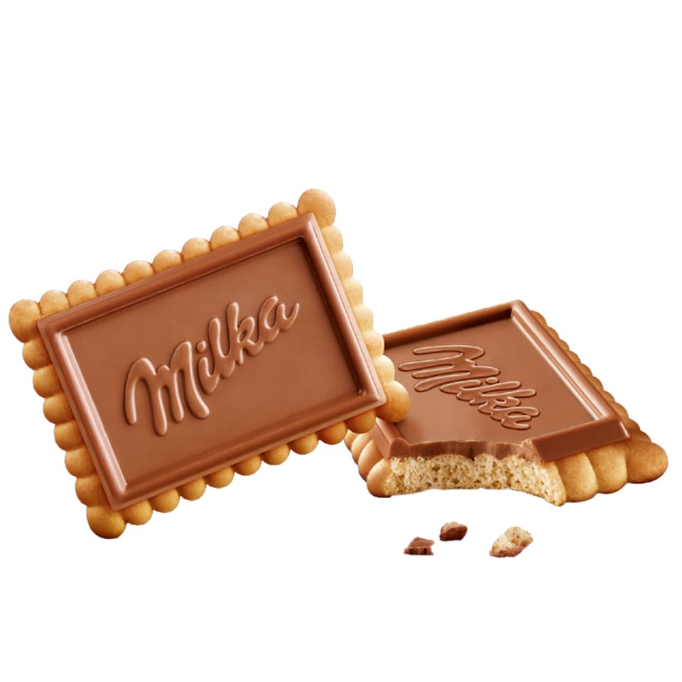 obrázok 1 z Milka Choco Biscuits sušienky s mliečnou čokoládou z alpského mlieka 150 g
