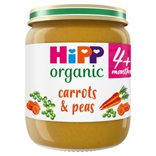Hipp Organic Carrot & Peas Baby Food 4+ Month 125G