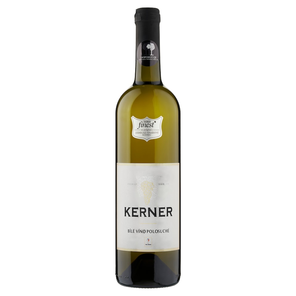 Tesco Finest Kerner bílé víno polosuché pozdní sběr 750ml