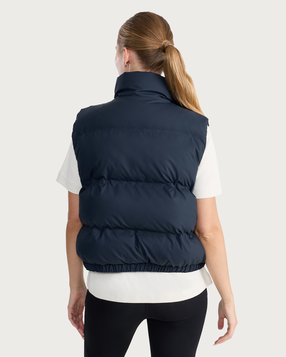 image 1 of F&F Active OUTDOOR Shower Resistant Padded Zip Through Gilet in Navy