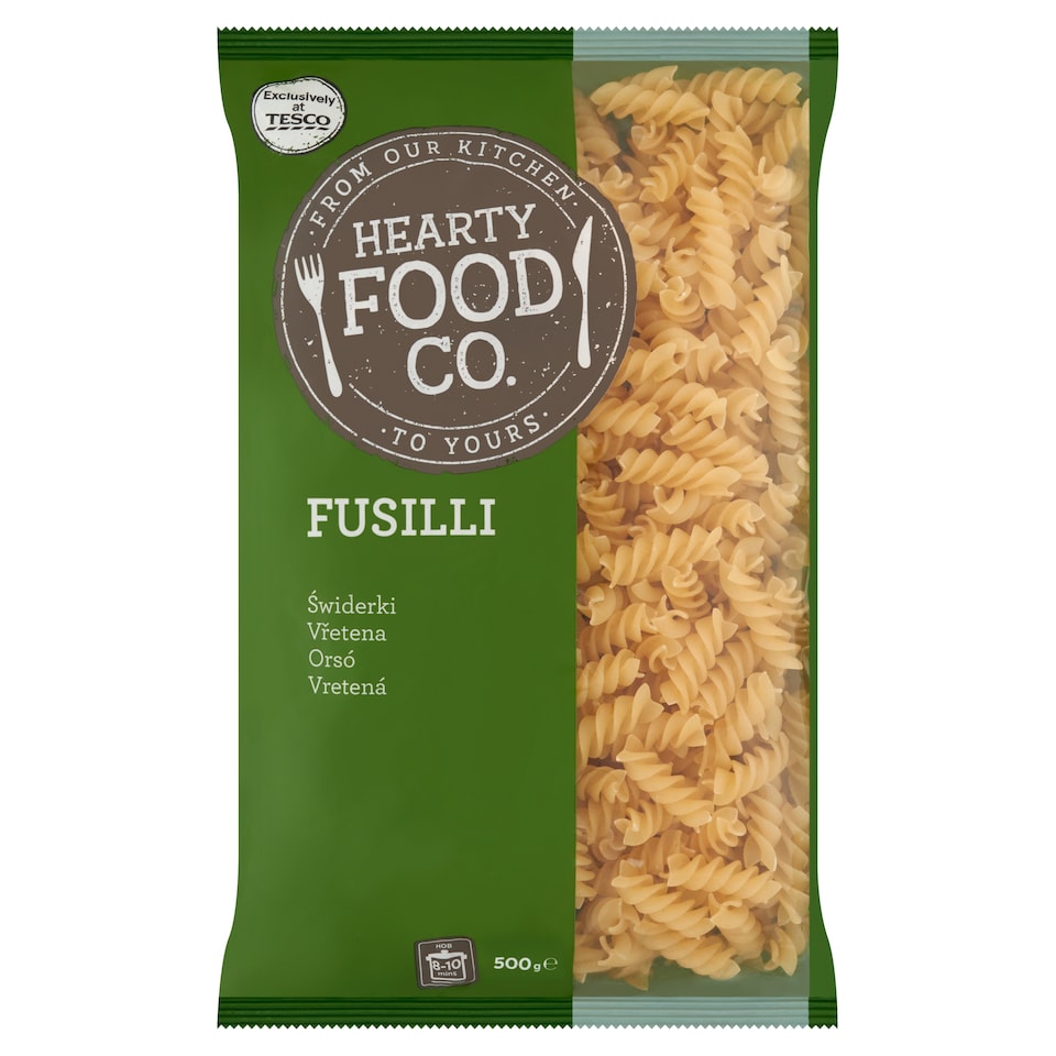 Hearty Food Co. Fusilli Dry Pasta without Egg 500 g