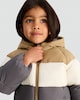 image 2 of F&F Boys Colourblock Hooded Shower Resistant Puffer Jacket in Multi