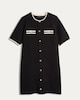 image 5 of F&F Button Front Knit Dress in Black