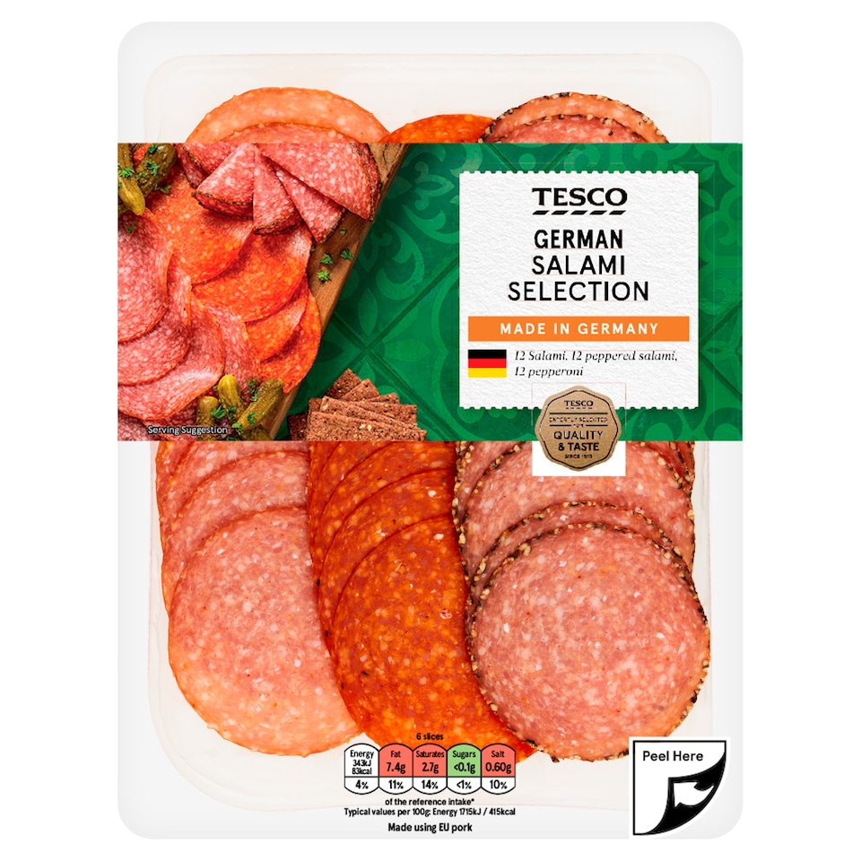 Tesco German Salami Selection 120G