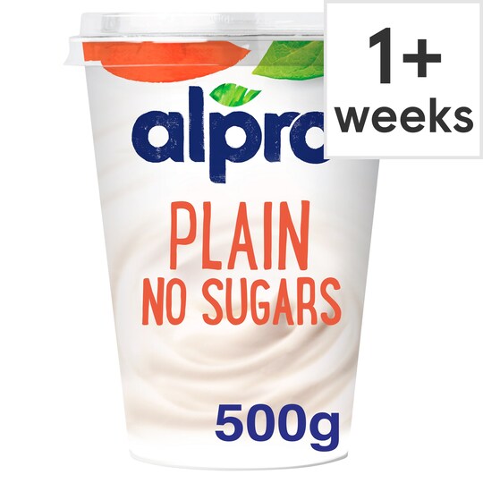 Alpro Plain No Sugars Yogurt Alternative 500G Tesco Groceries