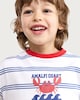 image 2 of F&F Boys Pure Cotton Amalfi Coast Crab T-Shirt in Multi White
