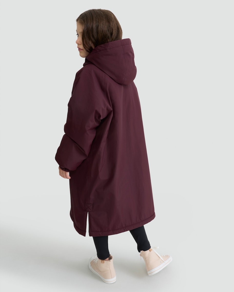 image 1 of F&F Girls Fleece Lined Hooded Waterproof Changing Robe in Purple