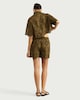 image 3 of The F&F Edit Pure Cotton Embroidered Co-ord Shorts in Khaki