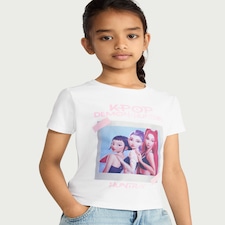 K-Pop Demon Hunters Cotton Rich Huntrix T-Shirt in White