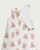 image 3 of F&F Baby Pure Cotton Teddy Bear Print 2.5 Tog Sleeping Bag in White
