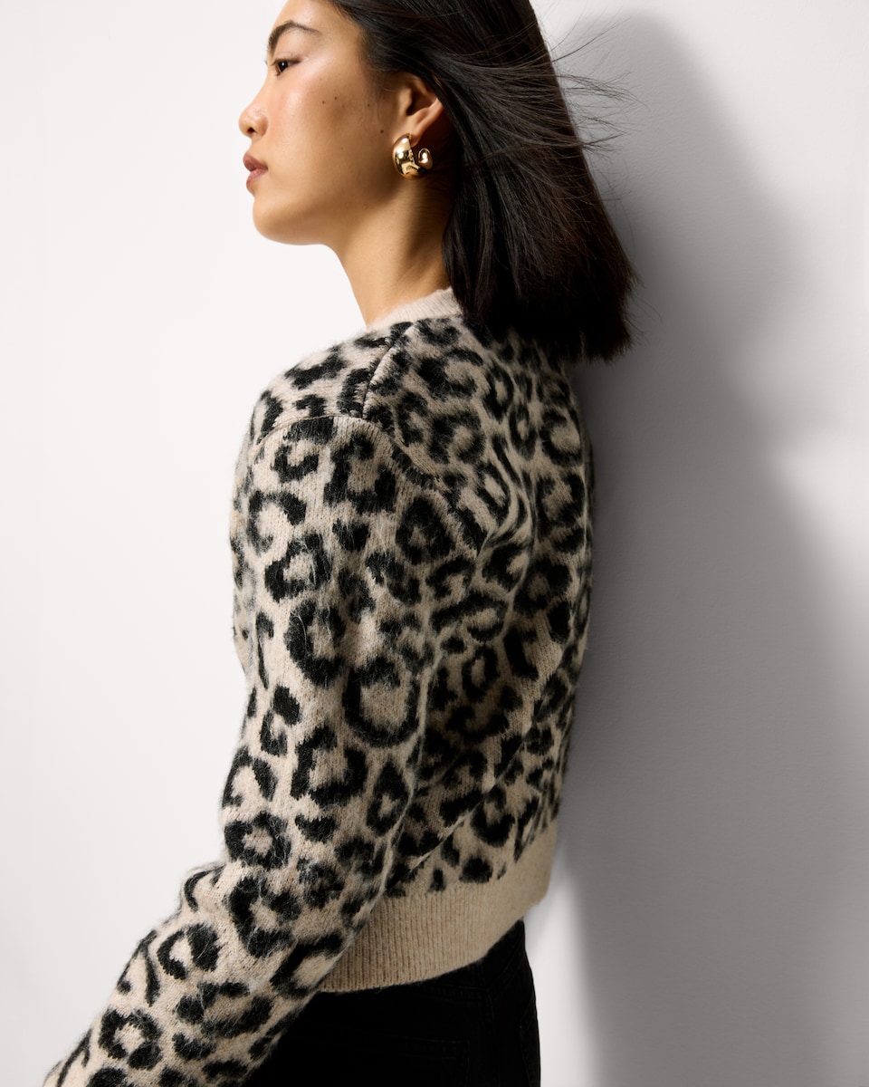 image 1 of F&F Leopard Print Cardigan in Multi Brown