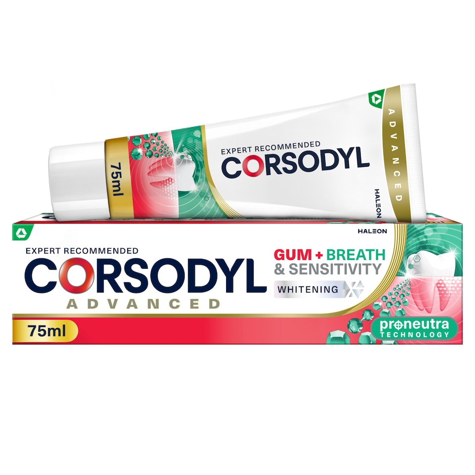 image 1 of Corsodyl Gum Plus Breath & Sensitivity Whitening 75Ml