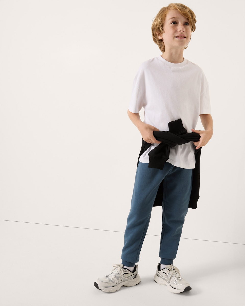 image 1 of F&F Boys 3-Pack Cotton Rich Joggers in Blue