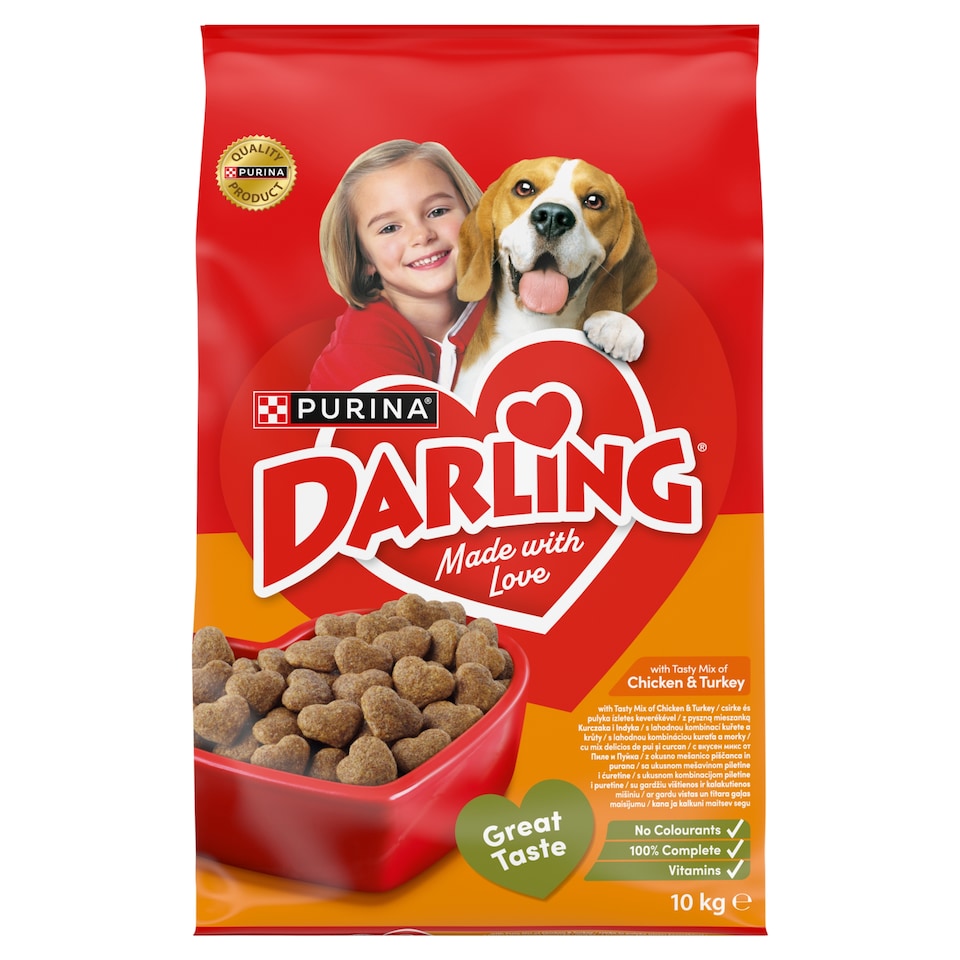 Purina Darling teljes értékű állateledel felnőtt kutyák számára szárnyassal 10 kg