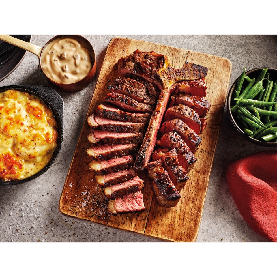 image 1 of Tesco Finest Aberdeen Angus Thick Cut T-Bone Sharing Steak 30 Day Matured