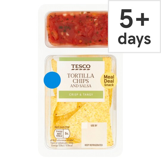 Tesco Tortilla Chips And Salsa 61G Tesco Groceries