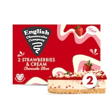 English Cheesecake Company 2 Strawberries & Cream Cheesecake Slices 180g