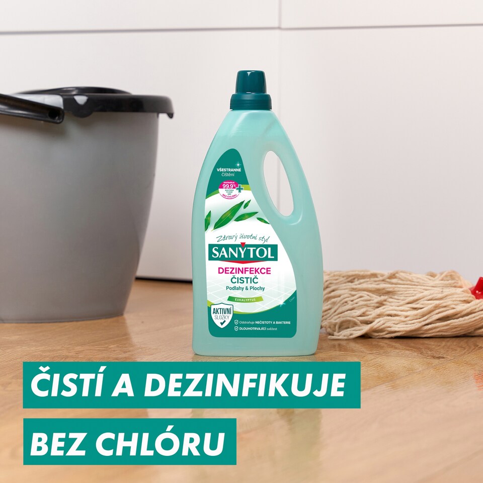 image 1 of Sanytol Disinfection Floor and Surface Cleaner Eucalyptus Clean 1 L