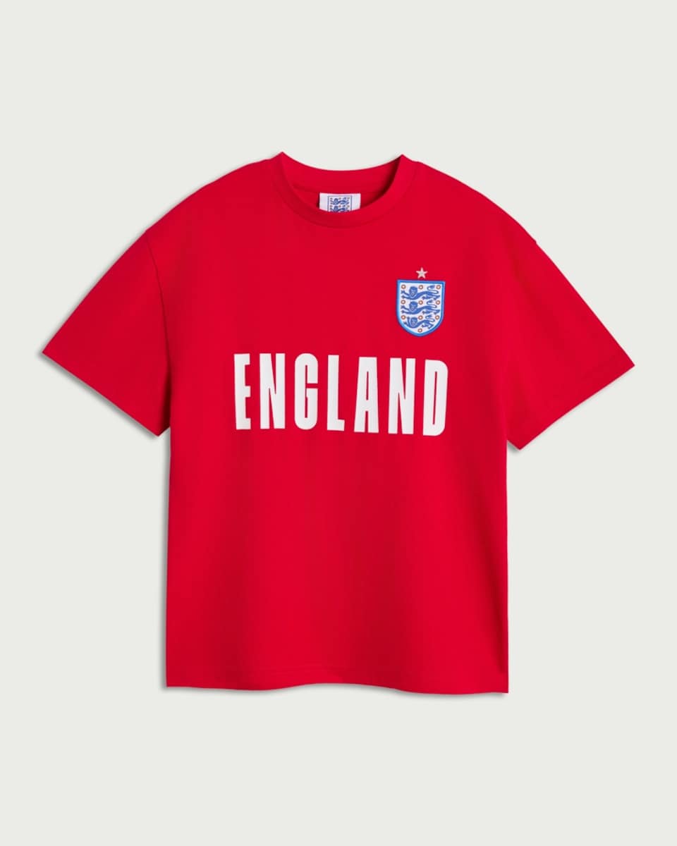 image 1 of England Pure Cotton T-Shirt in Red